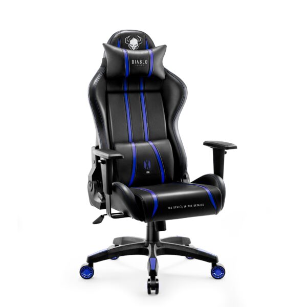0c87d05a6a2372989c4a5261a4b57dca265e3736 Fotel gamingowy Diablo X-One 2.0 Normal Size, czarno-niebieski
