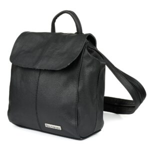 20fc8cf52a82f418784191a7709ed53e1ccb6fd3 Czarny Beltimore plecak skórzany damski z klapą solidny S41