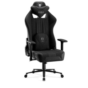 3be1f341240a3c219c5b469cef4c33d5ad710596 Materiałowy fotel gamingowy czarny Diablo X-Player 2.0 King Size