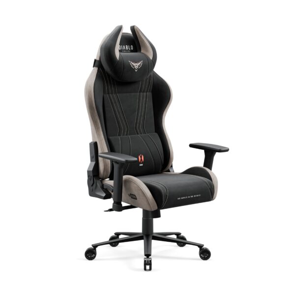 8d09e9640f68949d0cadce15c9e65518ad717b49 Fotel gamingowy materiałowy Diablo X-Horn 2.0, Normal Size, Camel Black