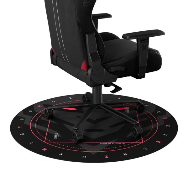 a66a30dd3efdd95cf58b6b2c7ea6988e8b0ec340 Mata pod fotel gamingowy ochronna czarna z motywem Diablo Chairs