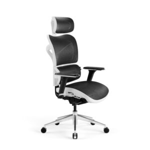 f8cb8d72191dc1359868618cc4d36036ad20cbcb Fotel ergonomiczny Diablo V-Commander: Biało-Czarny