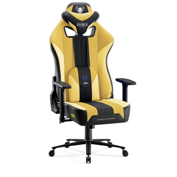 fb2d6db2b37b2dbbce627765177d07d1f067b0af Materiałowy fotel gamingowy Diablo X-Player 2.0 King Size, Dark Sunflower