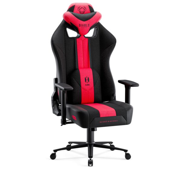 fcd48bfcd56d033a9aa393c8b98569ee29678055 Materiałowy fotel gamingowy Diablo X-Player 2.0 King Size, karmazynowo-antracytowy