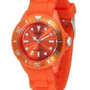 00b2b9c0ee236840cfd3cb596e7d20f66ee59bb9 Zegarek MADISON L4167-04. Kwarcowy, Kolor pomarańczowy. Unisex.