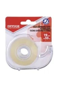 1bc9a7cca3370d723871e702b8eac33dfde5dffd Taśma biurowa dyspenser transparentna 19 mm x 33 m