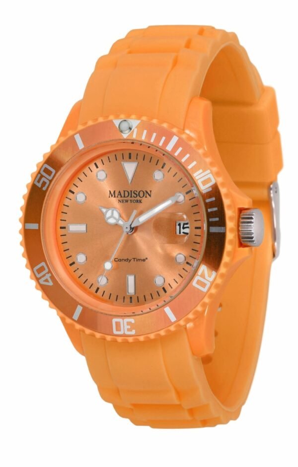 22d25e42dbd238bf7afc0b1c098849128cf64986 Zegarek MADISON U4167-22. Kwarcowy, Kolor SALMON. Unisex.
