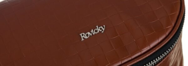32465906204ecadf46849ef364ef2027693f3db8 Półokrągła torebka damska ze skóry naturalnej o fakturze plecionki - Rovicky