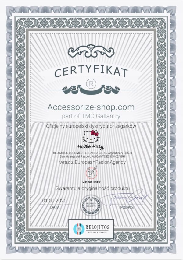 3f20ea69c6e6eb72c630455599b46c80e41d3716 Zegarek HELLO KITTY HK7158LS-10. Kwarcowy, Kolor CREAM. Kobieta.