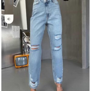 47c08755cec00fee6a6df948894ad4a72b2e0b23-2 Jeansy mom fit z przetarciami KEANU – jeans