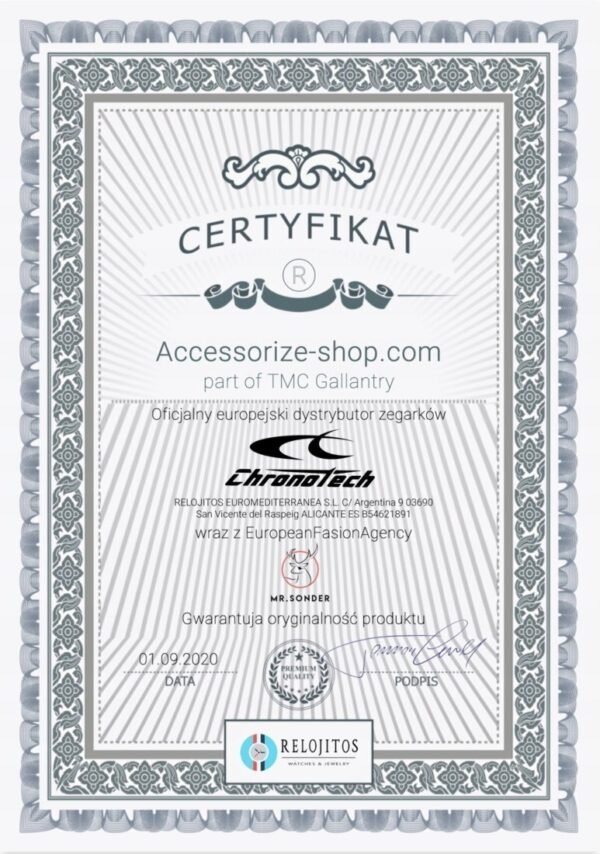 4f15acb312103751118534c09ea9f2a7a8af910b Zegarek CHRONOTECH CT7696M-05. Kwarcowy, Kolor zielony. Mężczyzna.
