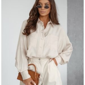 674ff9cd3d0b9cb9ae8b67eef8795bd93d13293d Elegancka koszula oversize z wiskozą ENNY – beżowa
