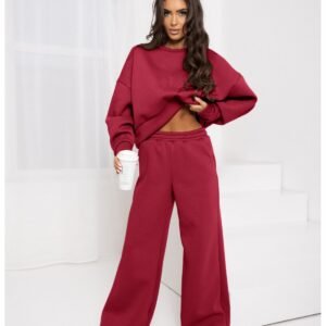 6e3ea0310b0724e45440d74fd3c2875321b04dff Komplet dresowy bluza + spodnie TANVIA – bordowy