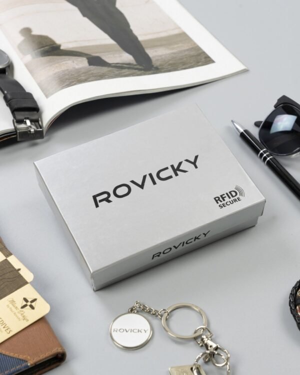 77120701e7f144d4b03912cd46a15c64aafb890e Portfel Męski Skórzany Elegancki Rozbudowany Rovicky RFID Skóra Naturalna