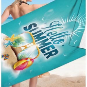 7fab55793971c46e092c7d6e00a36abdd7a019cd Stylowy plażowy ręcznik z napisem – wzór 3