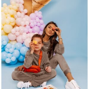 7fe8c5f48ad6ad594efa153973f592e4de910d67 Welurowy dres dziecięcy NEMO – ciemny beż