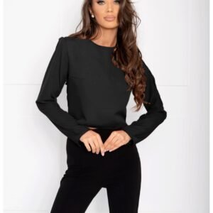 8c4b7563c736ff92fc243986bf1833cc80d49a6e Elegancka bluzka z kokardami z tyłu LUNED – czarna