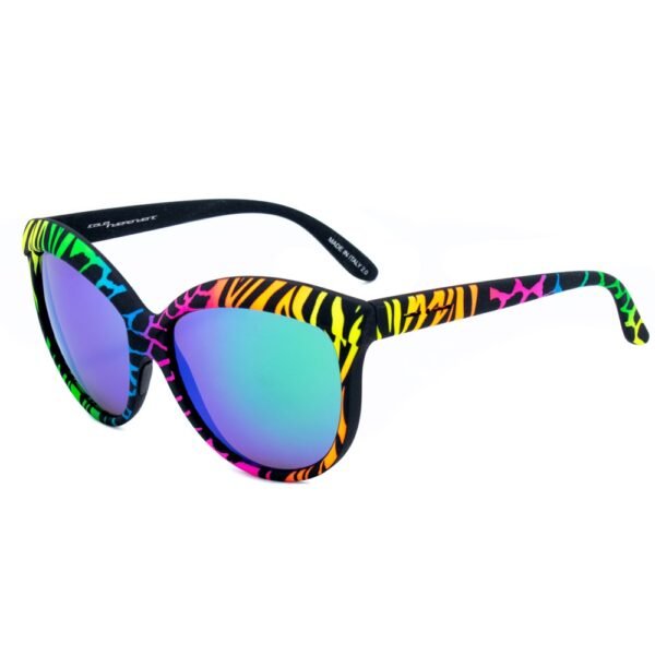 9954d1a906feff4615ab49647cbacb8502eb844c Okulary ITALIA INDEPENDENT 0092-ZEF-149. Okulary przeciwsłoneczne, Kolor czarny niebieski zielony żółty różowy pomarańczowy. Kobieta.