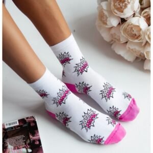9dc856d3c20ddab75c2da31113ffe47d4da49585 Skarpetki damskie SUPER MAMA – białe