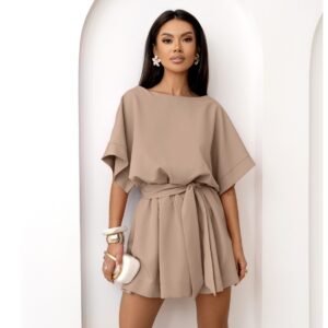 bd8e33e37ae7d90b4498cddcd729cdd6e8d38211 Kobieca sukienka mini oversize SIMONE – cappuccino