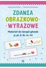 ea487283621dbff394678d93e483879ed95924e1 Zdania obrazkowo-wyrazowe. Materiał do terapii głosek p, pi, b, bi, m, mi