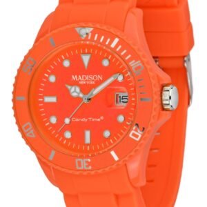 f199e0da85f0ed68cd4f9fddfbc74238a8a9d0cf Zegarek MADISON U4503-51. Kwarcowy, Kolor pomarańczowy. Unisex.