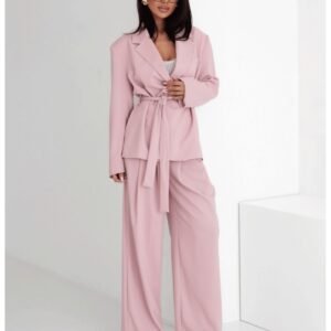 f318be18e949da45b449274b7e6b44a57cebca9e Eleganckie spodnie z szerokimi nogawkami ALAIA – brudny róż
