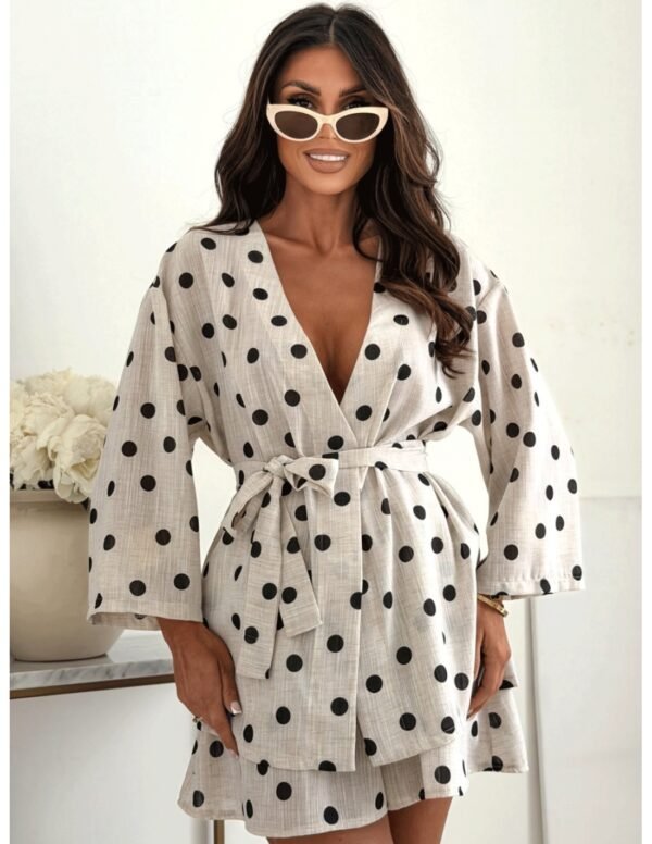 f862d20223f512e243ebce48159e8debd1ea06d9 Bawełniany komplet 2w1 kimono i spodenki WYNNE – wzór 1