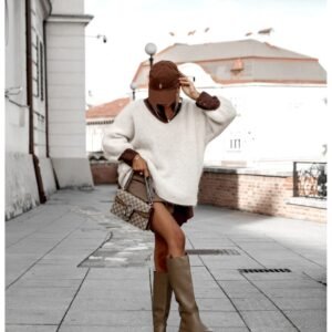 fb29386f3d970da7ee288db19c70627987bbf1df Oversizowy sweter z moherem LOGAN – ecru