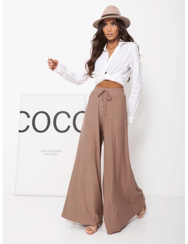 ff307dd49a9b40f66650de1baebb0c638d1ff23e Stylowe szerokie spodnie z wiskozy ANWEN – cappuccino