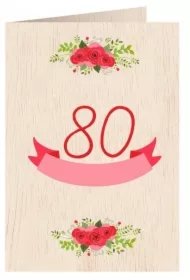 055b1a13fb5e33414e18632bb3fb2b13e48b973f Karnet drewniany C6 + koperta Urodziny 80