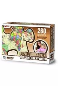 097d8fee56cca5587f8b13816c75e3d46563e58b Puzzle edukacyjne 260 el. Trasami odkrywców