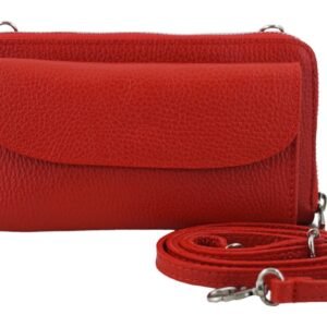 1623a5372ea6d6621f06bb8d3de4d16564812665 Portfel z etui na telefon ze skóry licowej – Czerwony jasny