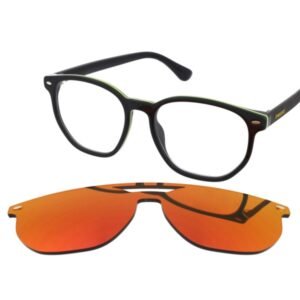 18d363ad4f6330171a2743551bb28f9f9d2b6679 Okulary HAVAIANAS UBATUBACS807U. Okulary z nakładką, Kolor czerwony żółty. Unisex.