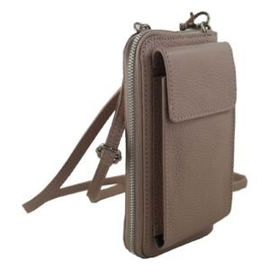 1b40a41a975c32625ae70d25cb40be7babce4a6d Portfel / etui na telefon ze skóry naturalnej – Różowy pudrowy