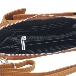 21141e6104136d225423185a246f5f7b23ca5d30 Portfel / etui na telefon ze skóry naturalnej – Brązowy jasny