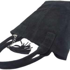 39cf5d8aff160994b6fc0b5473fa3909ea1a8071 Shopper bag – torebka damska zamszowa – Czarna