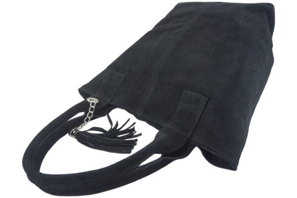39cf5d8aff160994b6fc0b5473fa3909ea1a8071 Shopper bag – torebka damska zamszowa – Czarna