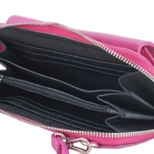 5d2dc052edad1faf2a525e24fed0ad90b15bb415 Portfel z etui na telefon ze skóry licowej – Fuksja