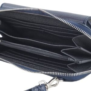 924623b16912a7808b67e9dbe53e4f5d8b7634cd Portfel z etui na telefon ze skóry licowej – Granatowy
