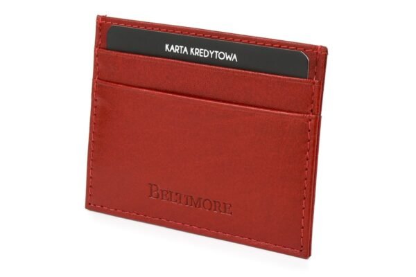 937b6780756c916dbd5b31122cd97c387ee789cd Etui na dokumenty karty czerwone skórzane slim Beltimore G93