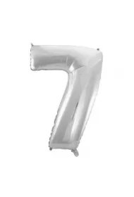 96f81da9bca0ae7315f4d42d4f102d9d82429f62 Balon foliowy B& cyfra 7 srebrna
