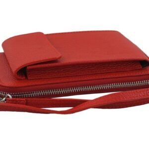 9d1fe583635f5399709502e8c65f36850a9e2fcf Portfel / etui na telefon ze skóry naturalnej – Czerwony jasny
