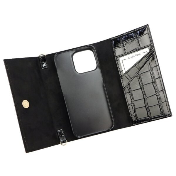 9f6d9a10e00d8573e4fbce683a9b057b4b399146 Lakierowane etui skórzane MiaMore L1784 do iPhone 13 Pro