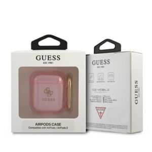 adc63ead2931cb328bbda37305bd7514aa733afc Guess GUA2UCG4GP AirPods cover różowy/pink Glitter Collection