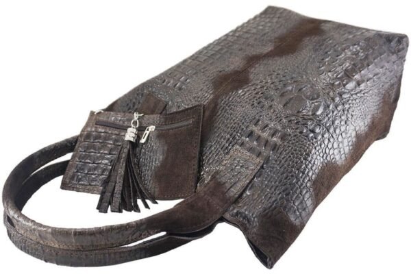 b64884a6dea9f6fb194be9c280468be751c09e7c Modny worek skórzany – CROCO – Szary