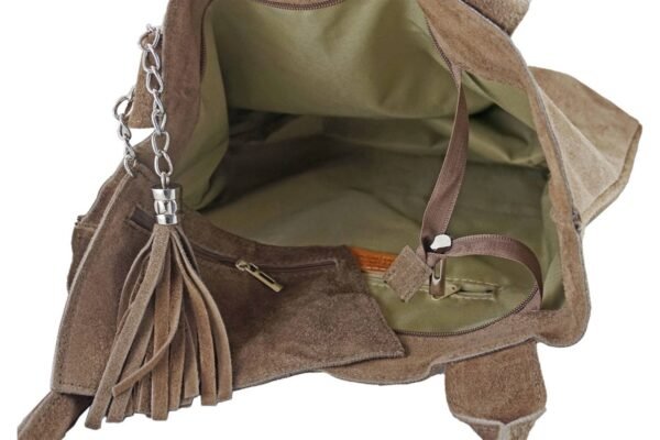bbc630ba205730d894d641fb2ed3d10dcaa9b25b Shopper bag torebka damska zamszowa – Szara ciemna