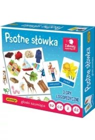 d0cdf471c9380043408dffa93baa5d522c5b9aa8 Psotne słówka. Głoski szumiące. 3 gry logopedyczne
