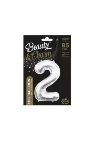 d32bc2795a76840f0b573d14fe7cdac53454feb9 Balon foliowy B& cyfra 2 srebrna