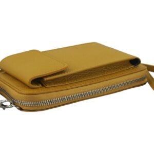 d9266621730e6ab3686fd53bc772073de5f15815 Portfel / etui na telefon ze skóry naturalnej – Żółty ciemny